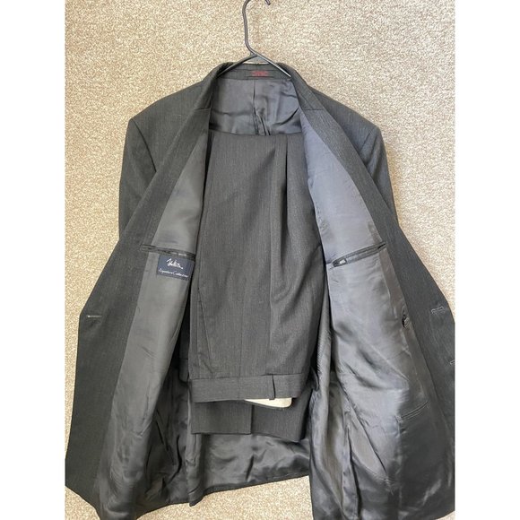 John Weitz Woolmark Blazer Work Pants Set 44L/54 - Picture 4 of 10